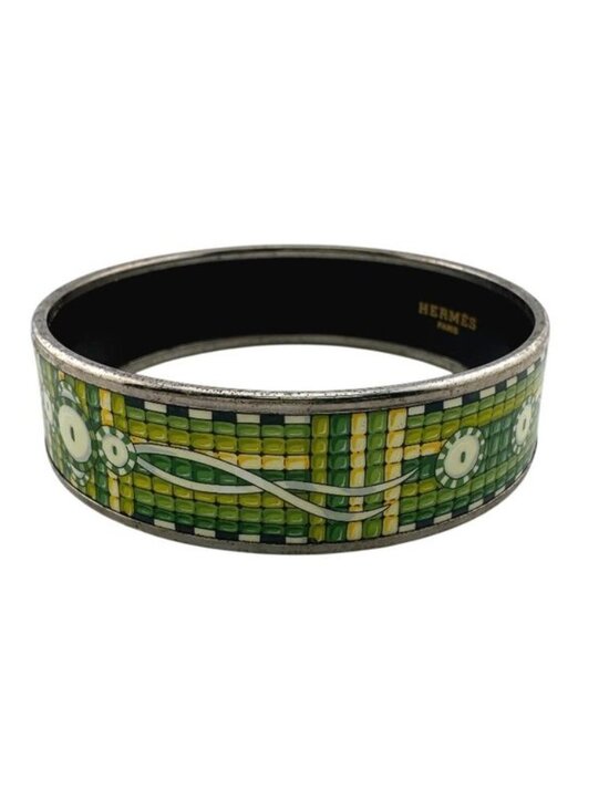 Hermes Jewelry - Hermes Cloisonne Bracelet Enamel GM Bangle